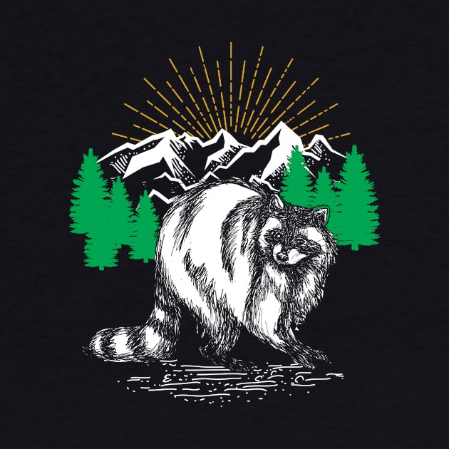 Nature Raccoon by shirtsyoulike